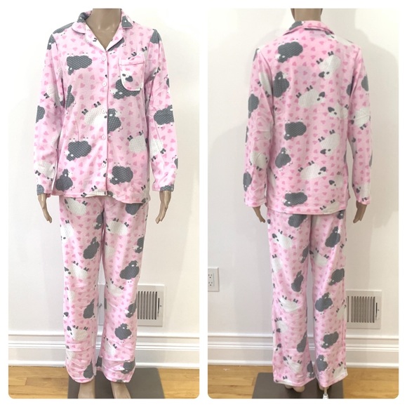 Hotel Spa Other - LAST ONE! New 2 Piece Fleece Pajama Set PJs Sheep